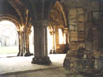 Looking out of Chapter House towards the Cloisters