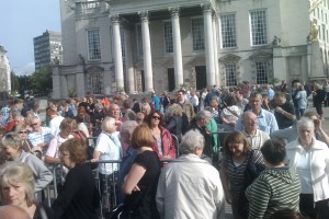 Crowds wait for the Classical Fantasia tickets
